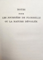 Livre audio: Marquis de Sade - Notes pour les Journées de Florbelle ou la Nature Dévoilée